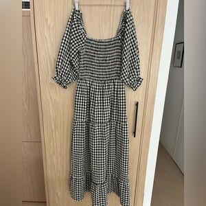 Black and White Gingham Women's Dress